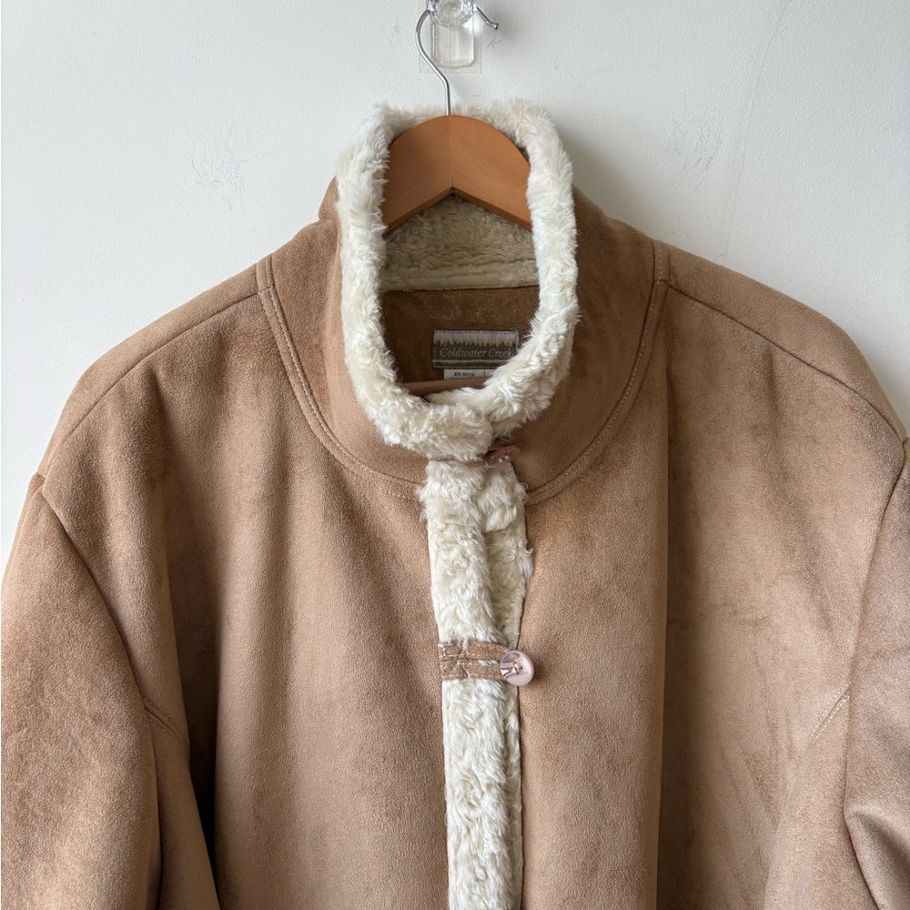 Y2K Faux Suede Shearling Jacket - Picture 5 of 13